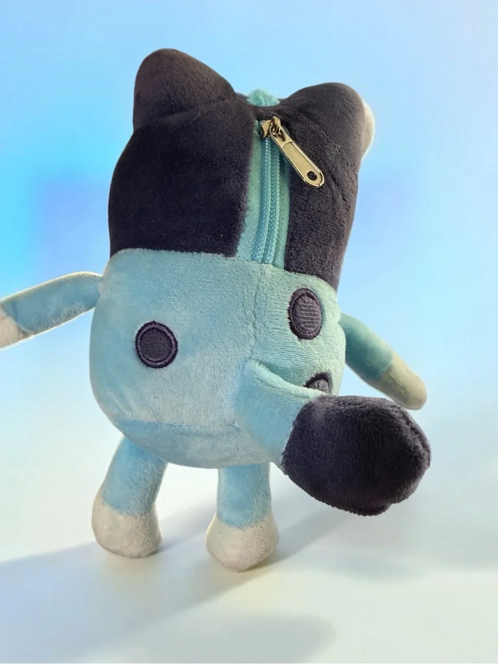 Bluey Plush Clip-On Keychain - Blue and Yellow Qty 3 in this package
